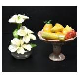 RADNOR BONE CHINA FLOWERS AND STONE FRUITS