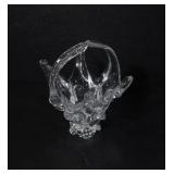 CLEAR CHALET STYLE ART GLASS 'WHIMSY' BASKET