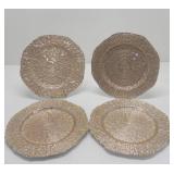 4 GLASS CHARGER PLATES