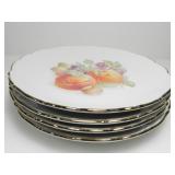 4 BAVARIA PORCELAIN FRUIT DECORATED PLATES