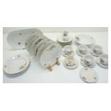 KAHLA TABLE SERVING SET WITH DISHES, CUPS, SAUCERS
