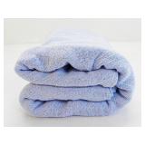 100% COTTON BABY BLUE SQUARE BLANKET