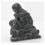 SOAPSTONE CARVING OF WOMAN, ARTIST UNKNOWN