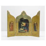 TRIPTYCH FEATURING JESUS, MARY & ANGELS