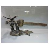 ANTIQUE FAIRBANKS CAST IRON AND BRASS POSTAL SCALE
