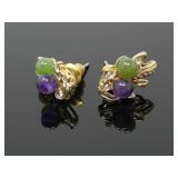 AMETHYST & BC JADE EARRINGS
