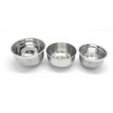 3 STAINLESS STEEL MIXING BOWLS