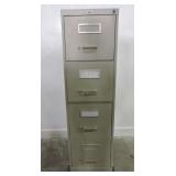 STAPLES GREY METAL 4 DRAWER FILING CABINET