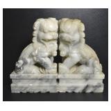 SOAPSTONE FOO DOG FIGURINES