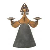 BERIOZKA LADY DRESS COPPER-TONE CANDLEHOLDER
