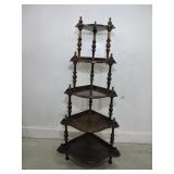 VICTORIAN STYLE  5 TIER CORNER WHATNOT SHELF UNIT