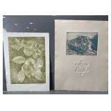LOT OF TWO ETCHINGS ON PAPER