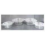 4 ANCHOR OVENWARE GLASS CASSEROLE DISHES