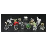 12 EMPTY GLASS PERFUME BOTTLES