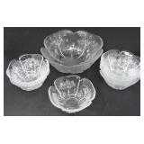 LASISEPAT MANTSALA CLEAR TEXTURED GLASS BOWLS