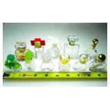 12 EMPTY GLASS PERFUME BOTTLES