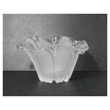 MIKASA CRYSTAL SUNFLOWER FROSTED VOTIVE