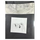 PAMELA CLAUGHTON PREPARATORY DRAWINGS