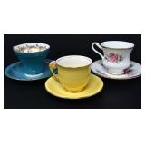 3 TEA CUPS AND SAUCERS