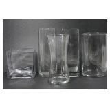 5 GLASS VASES