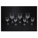 7 CRISTAL D'ARQUES PARIS LONGCHAMP LIQUER GLASSES