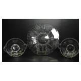 WJ. HUGHES CORNFLOWER PLATE AND BOWLS