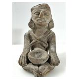 PRE-COLUMBIAN STYLE SEATED TERRACOTTA FIGURE