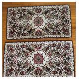 PAIR OF FLORAL FLOOR MATS, 36'X61'