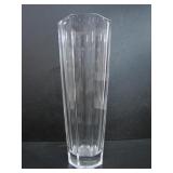 CUT CRYSTAL FLOWER VASE W/ UNKNOWN MAKERS MARK