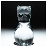 SPODE CRYSTAL CAT PAPERWEIGHT 3.75'