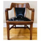 TIGER OAK BANKERS ARMCHAIR NAILHEAD TRIMS