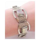 MEXICO STERLING SILVER M.O.P PANEL BRACELET 29.4g