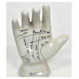 CERAMIC PALMISTRY HAND SCULPTURE
