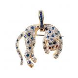 18KT GOLD PANTHER PENDANT/BROOCH $11,500