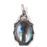 925 SILVER & LABRADORITE PENDANT 7.6g