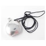 925 SILVER PERFUME BOTTLE PENDANT ON CORD 13.7g