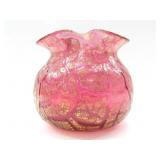 LOETZ PINK MIMOSA BLOWN ART GLASS VASE