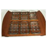 DANSK TEAK LATTICE SERVING TRAY