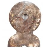 CHINESE CARVED STONE DOUBLE BI DISC