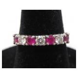 FOREVER ICE 14KT GOLD HALF ETERNITY BAND $740