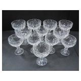 12 CRYSTAL SHORT-STEM SHERBET & COCKTAIL GLASSES