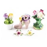 CROWN STAFFORDSHIRE & RADNOR FLOWER & HEEL FIGURES