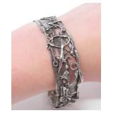 PG STERLING SILVER BRUTALIST BANGLE 38.7g
