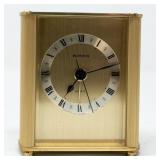BIRKS GOLD-TONE ELECTRIC CARRIAGE-STYLE CLOCK