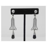 925 MEXICO SILVER DROP SCREWBACK EARRINGS 13.1g