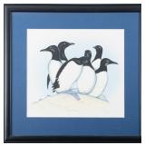 SIGNED LITHOGRAPH 'COMMON MURRES' ED. 7/16