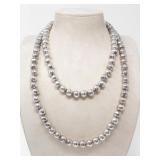 925 MEXICO SILVER BEAD NECKLACE 147g