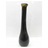 SIGNED LUKIAN HAND-BLOWN MOTTLED ART GLASS VASE