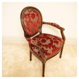 FRENCH LOUIS XV STYLE BALLOON BACK ARMCHAIR