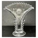 IMPERIAL ETCHED GLASS CANDLEWICK CORNFLOWER VASE